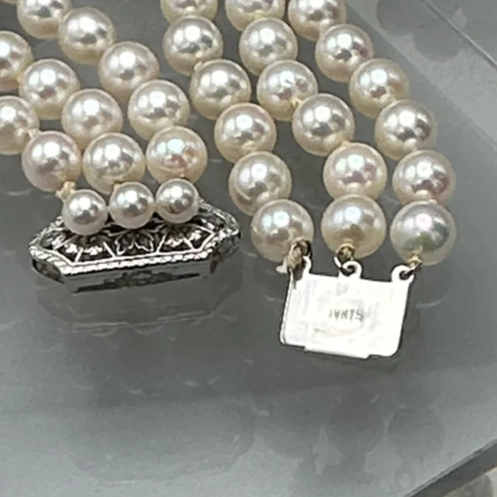 18KT Genuine Pearl Bracelet - Picture 3 of 3